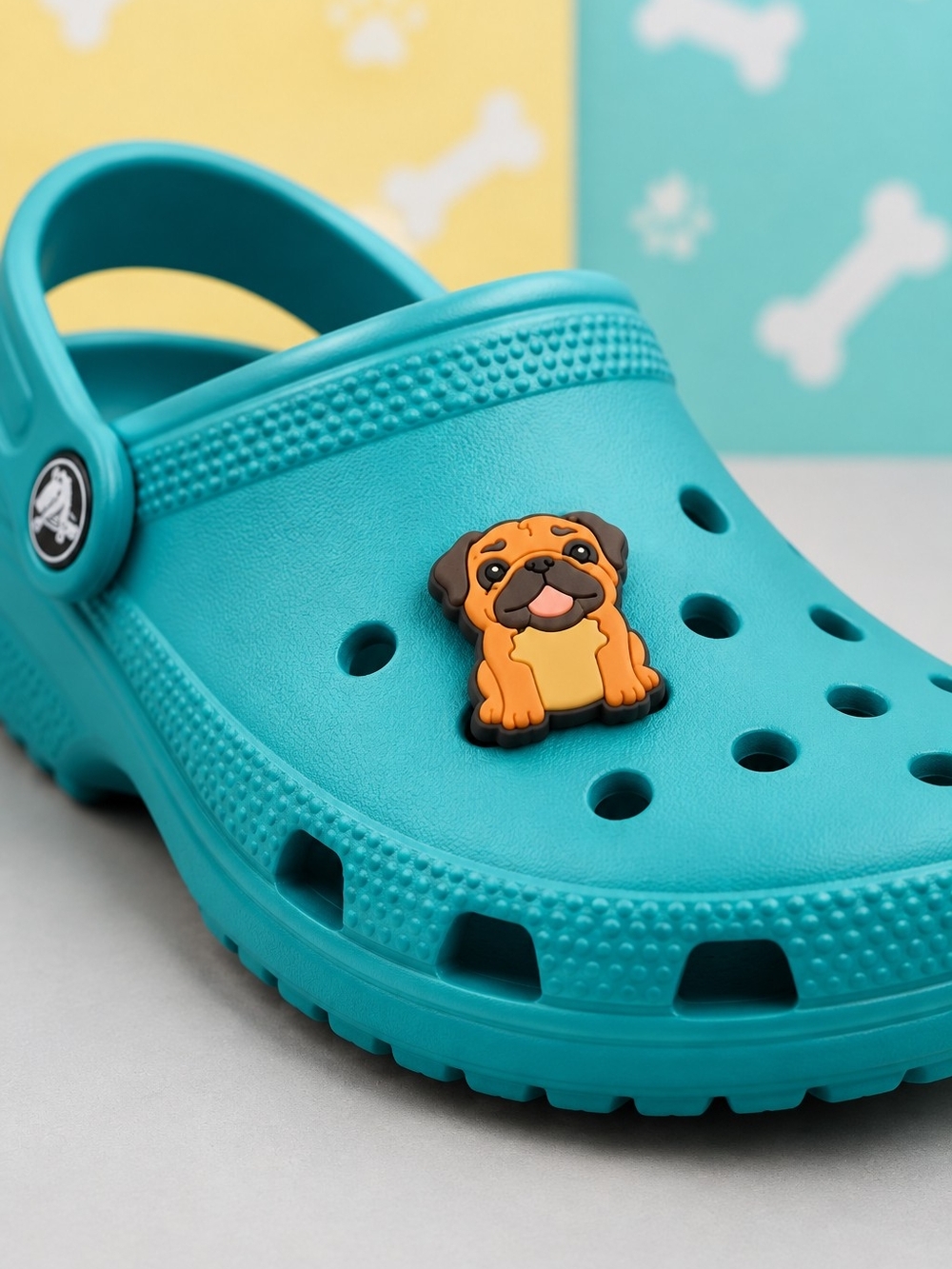 Pug Puppy Croc Shoe Charm Dog Lover Jibbitz Style Cute Bullmastiff Pet Accessory